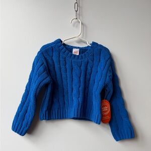 wonder nation Royal Blue Cable Knit Crewneck Sweater
